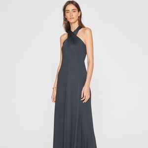 Like New- Club Monaco- Dark Green- High Neck Halter Dress